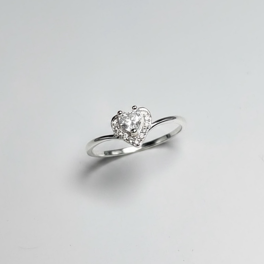 ANILLO CORAZON PLATA CIRCONES TAILANDES