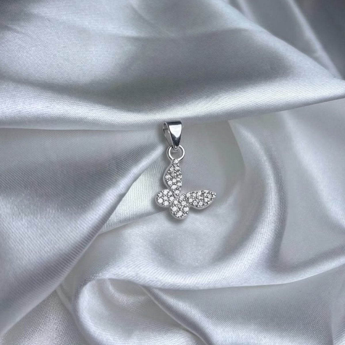 DIJE MARIPOSA PLATA CIRCONES TAILANDES