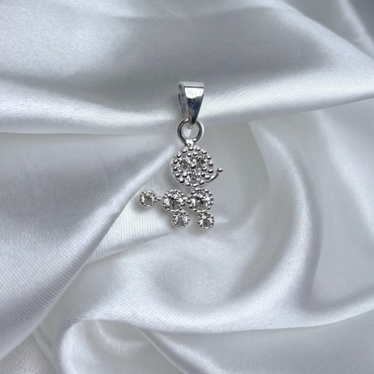 DIJE PERRITO PLATA CIRCONES TAILANDES