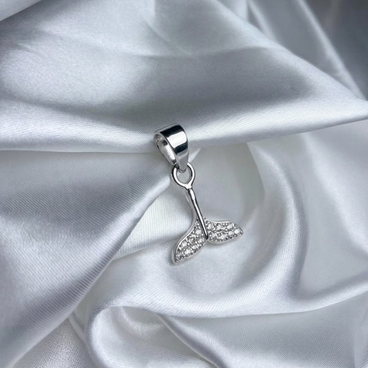 DIJE COLA DE SIRENA PLATA CIRCONES TAILANDES