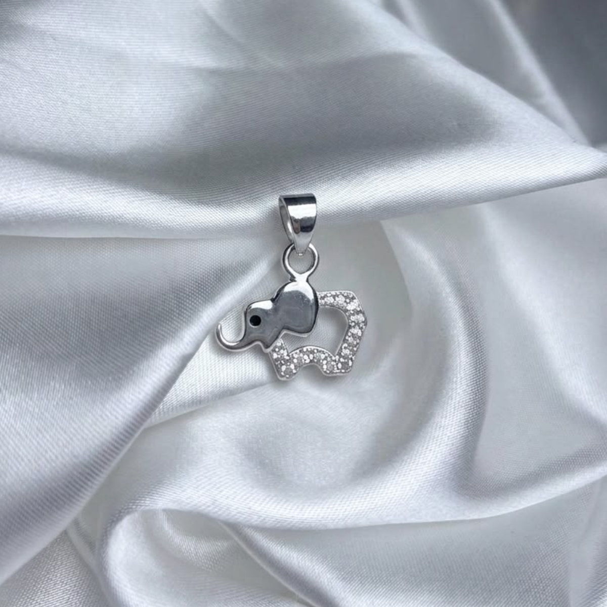 DIJE ELEFANTE PLATA CIRCONES TAILANDES