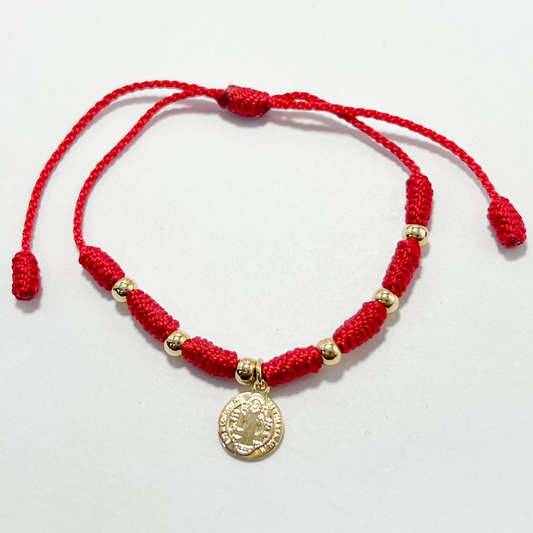 PULSERA TEJIDA SAN BENITO ORO LAMINADO 18K