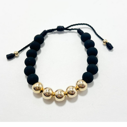 PULSERA TEJIDA ORO LAMINADO 18K