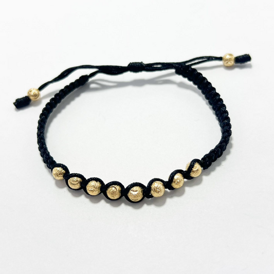 PULSERA TEJIDA BALIN DIAMANTADO 5MM
