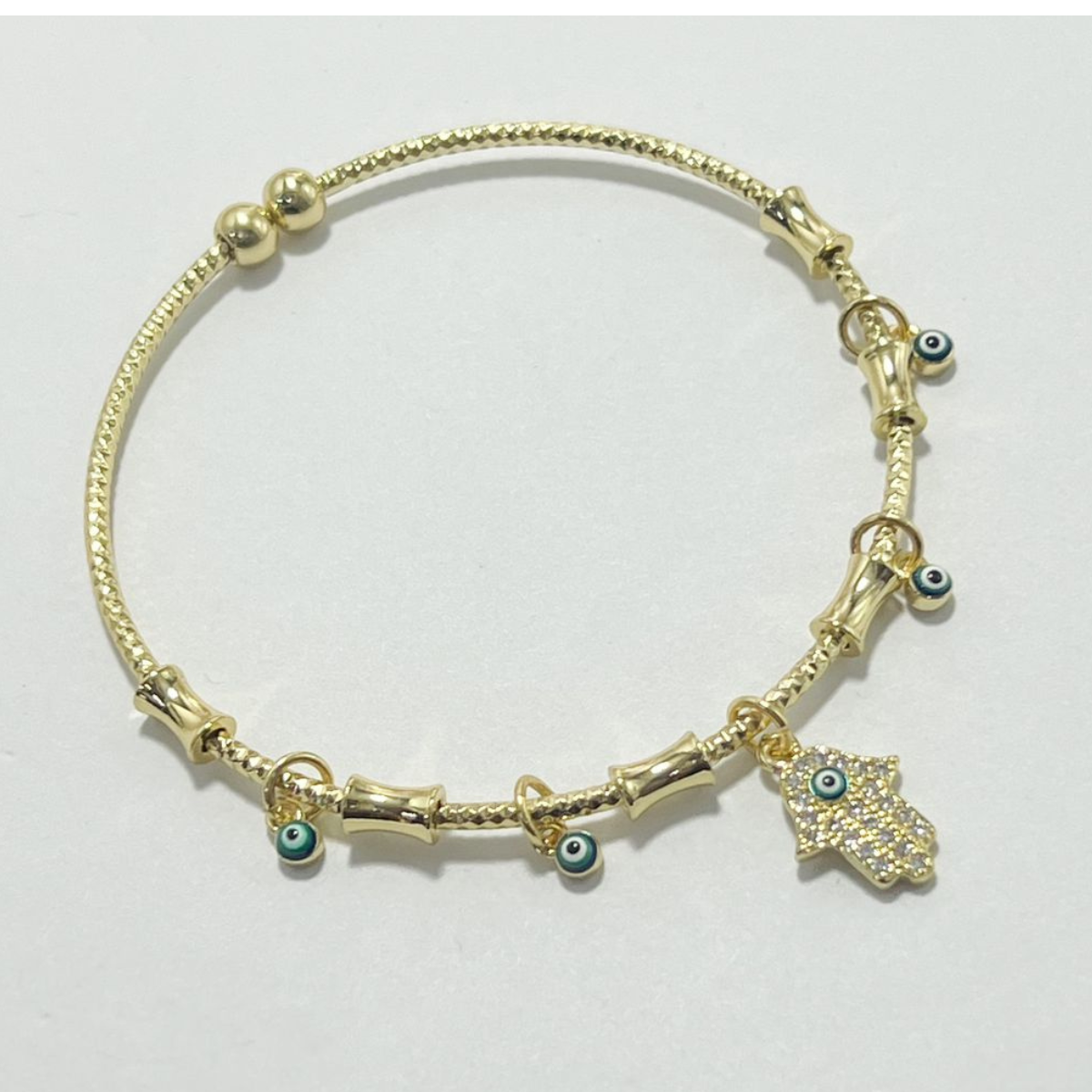 BRAZALETE MANO DE DIOS CON OJOS TURCOS