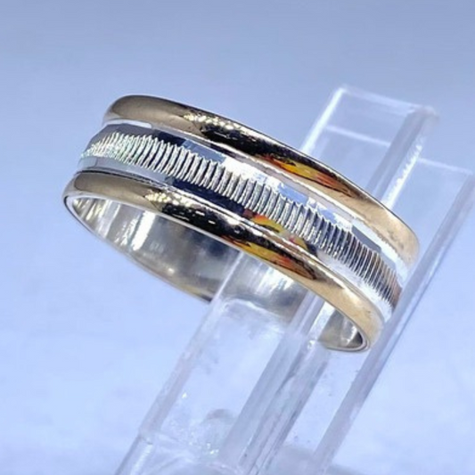 ARGOLLA ORO PLATA RANURADO AR79