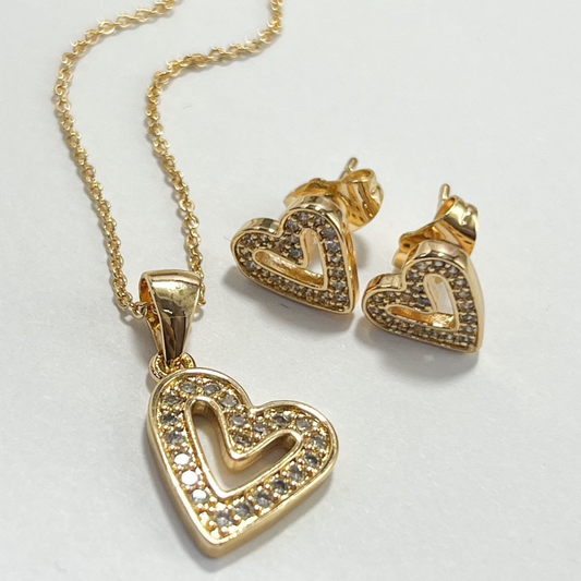 SET DE RODIO SILUETA CORAZÓN