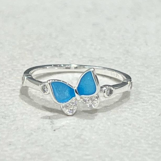 ANILLO MARIPOSA PLATA LEY 925