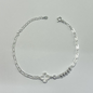 PULSERA TRÉBOL EN PLATA LEY 925 CON BALINES