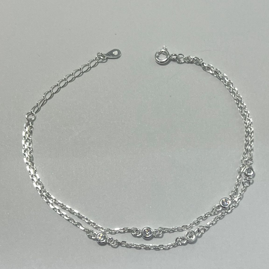 PULSERA DOBLE EN PLATA LEY 925