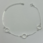 PULSERA CON DIJE DE CIRCULOS PLATA LEY 925