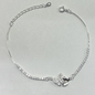 PULSERA CON CIRCONES DIJE DE MARIPOSA PLATA LEY 925