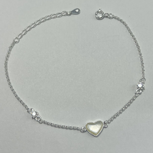 PULSERA PLATA LEY 925 CON DIJE DE CORAZÓN