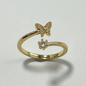 ANILLO MARIPOSA CON MICRO CIRCONES  GRADUABLE EN RODIO