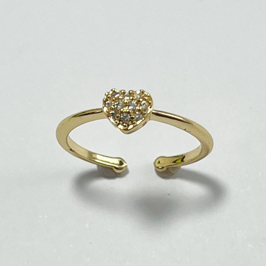 ANILLO CORAZÓN GRADUABLE CON MICRO CIRCONES