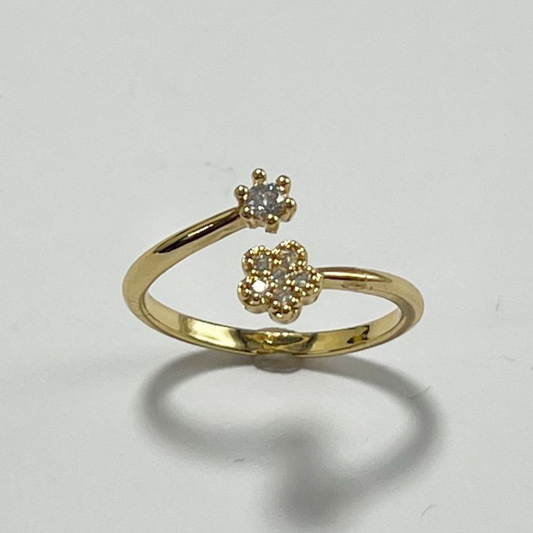 ANILLO FLOR GRADUABLE CON MICRO CIRCONES