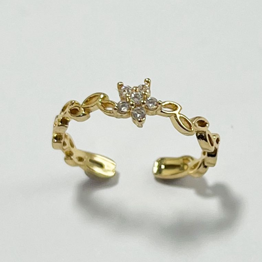 ANILLO GRADUABLE EN RODIO CON MICRO CIRCONES