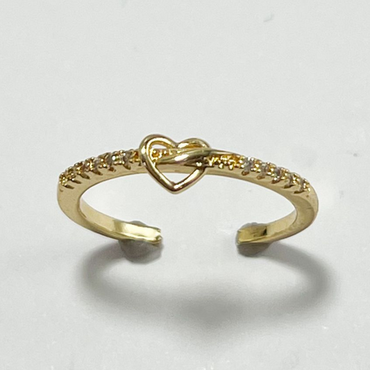 ANILLO CORAZÓN EN RODIO CON MICRO CIRCONES