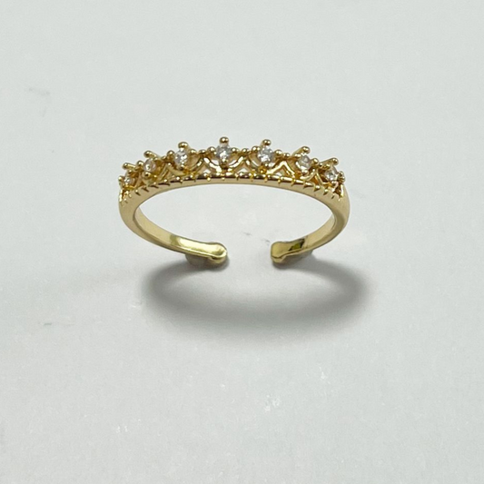 ANILLO GRADUABLE EN RODIO CON MICRO CIRCONES