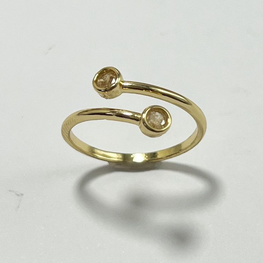 ANILLO GRADUABLE EN RODIO CON CIRCONES
