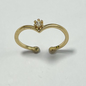 ANILLO GRADUABLE EN RODIO CON CIRCONE FORMA CORAZÓN