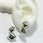 ARETE ROMBO EN RODIO PLATEADA