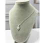 CADENA EN PLATA CON DIJE DE CORAZÓN CON CIRCONES Y MICRO CIRCONES