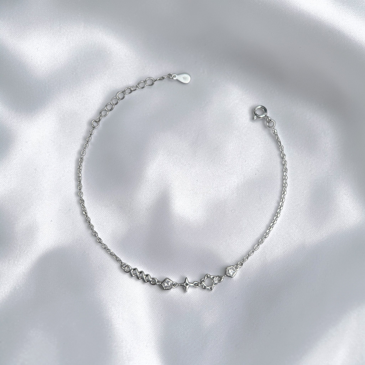 PULSERA PLATA CIRCONES TAILANDES