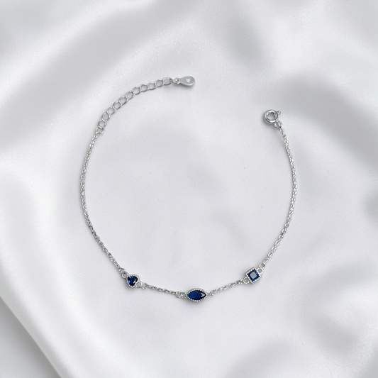 PULSERA PLATA CIRCONES TAILANDES