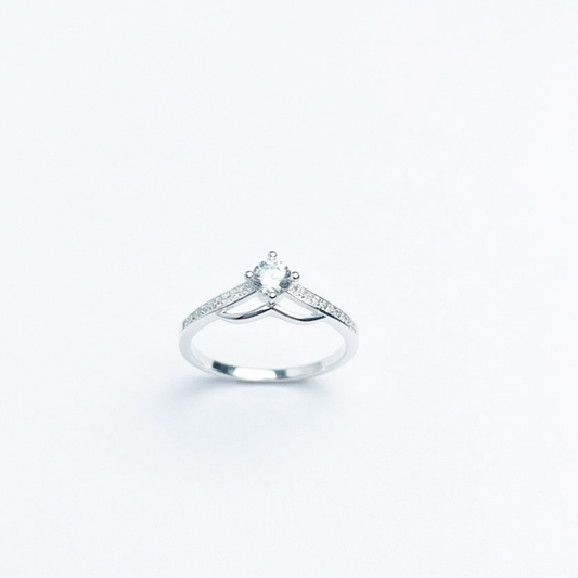 ANILLO SOLITARIO PLATA CIRCONES TAILANDES
