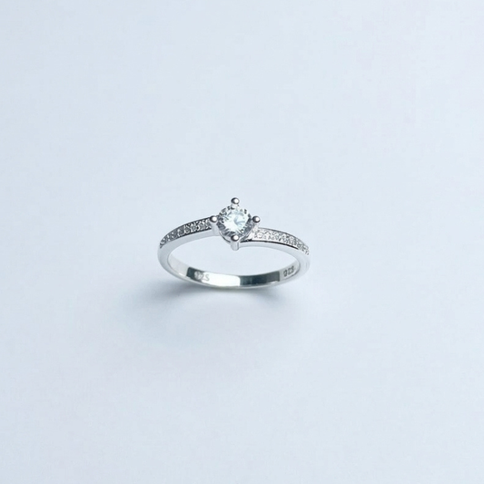 ANILLO SOLITARIO PLATA CIRCONES TAILANDES