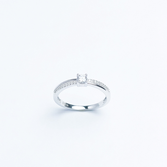 ANILLO SOLITARIO PLATA CIRCONES TAILANDES