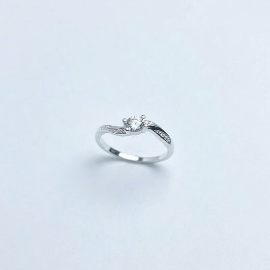ANILLO SOLITARIO PLATA CIRCONES TAILANDES