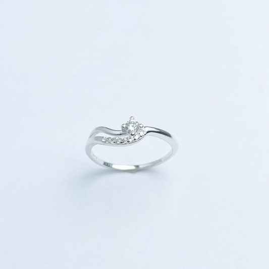 ANILLO SOLITARIO PLATA CIRCONES TAILANDES