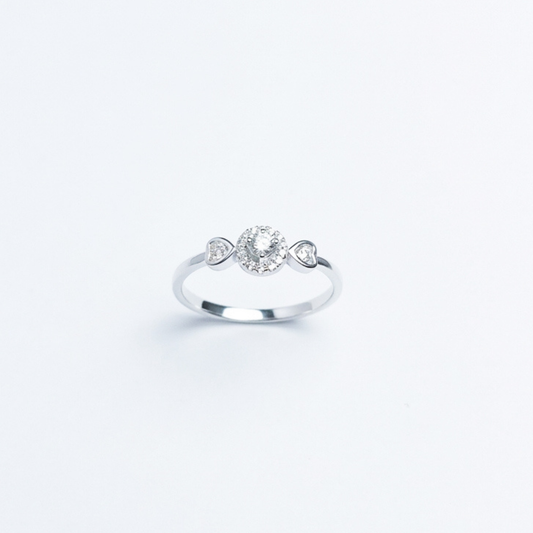 ANILLO SOLITARIO PLATA CIRCONES TAILANDES