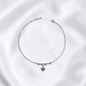 TOBILLERA PLATA CIRCONES TAILANDES