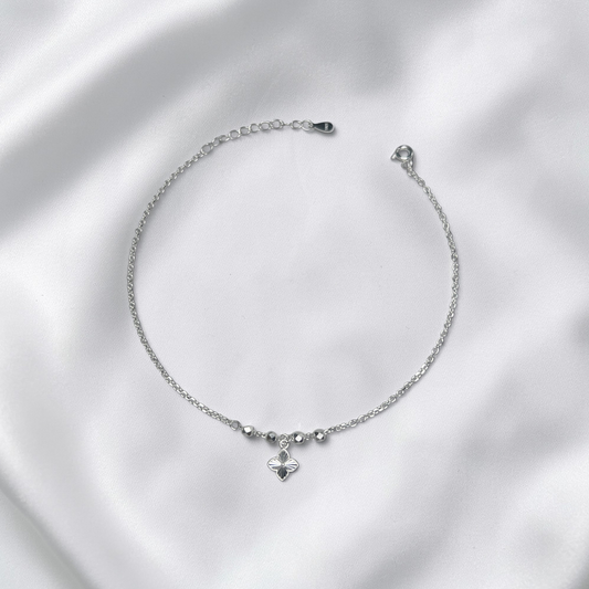 TOBILLERA PLATA CIRCONES TAILANDES