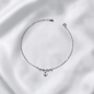 TOBILLERA PLATA CIRCONES TAILANDES