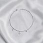 TOBILLERA PLATA CIRCONES TAILANDES