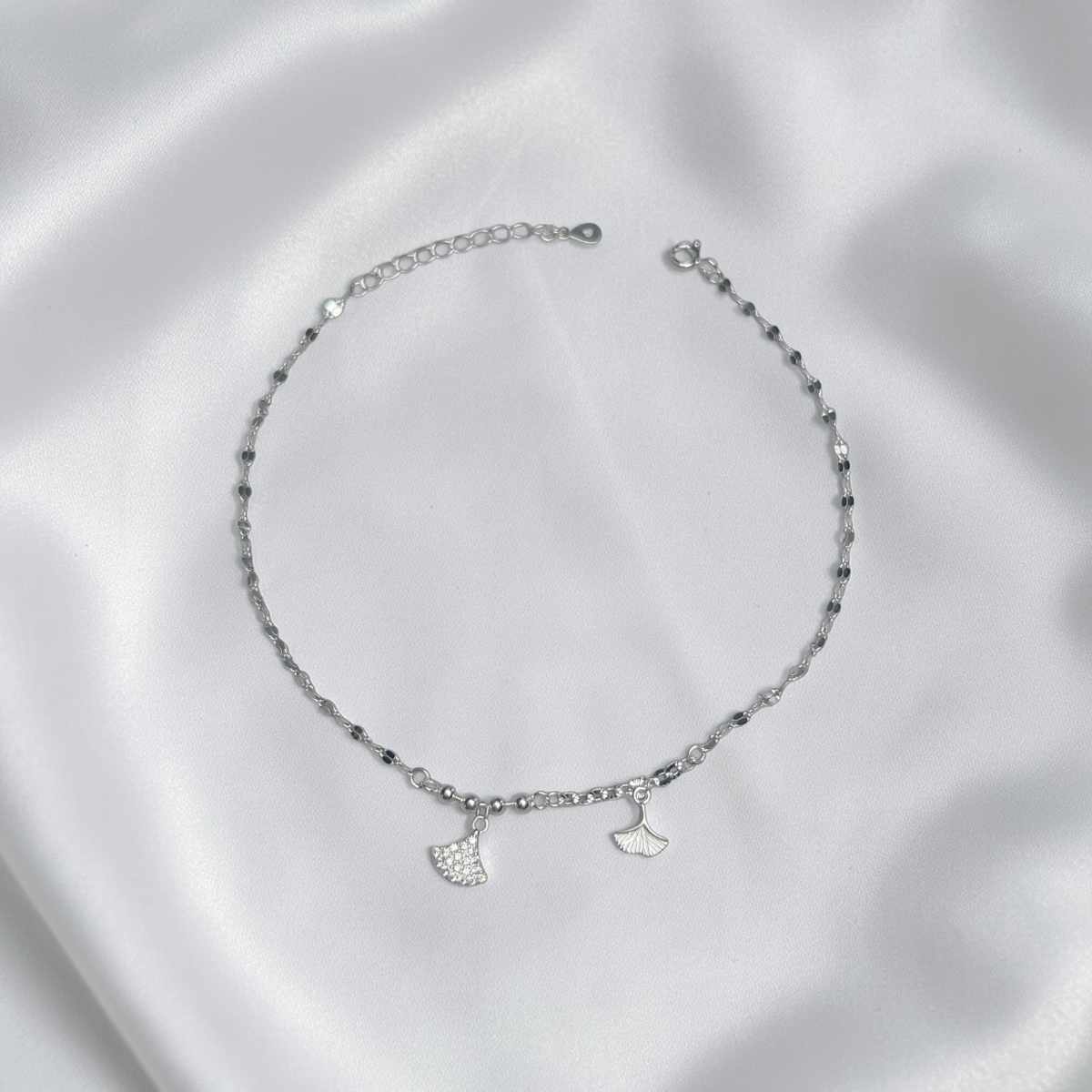 TOBILLERA PLATA CIRCONES TAILANDES