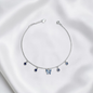 TOBILLERA PLATA CIRCONES TAILANDES