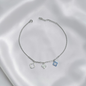 TOBILLERA PLATA CIRCONES TAILANDES