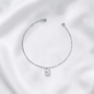 TOBILLERA PLATA CIRCONES TAILANDES