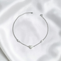TOBILLERA PLATA CIRCONES TAILANDES
