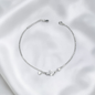 TOBILLERA PLATA CIRCONES TAILANDES