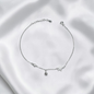 TOBILLERA PLATA CIRCONES TAILANDES