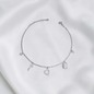 TOBILLERA PLATA CIRCONES TAILANDES