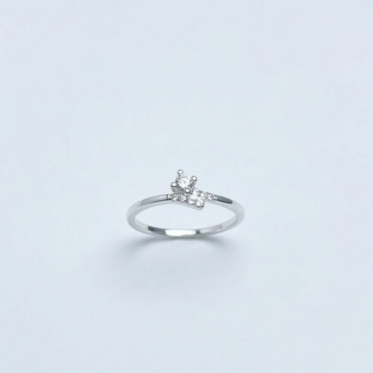 ANILLO SOLITARIO PLATA CIRCONES TAILANDES