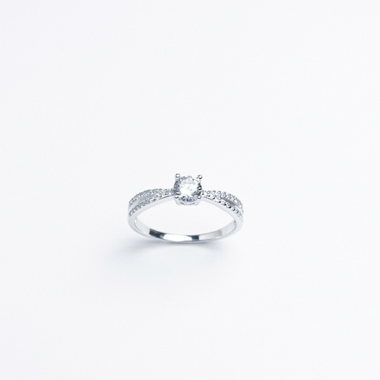 ANILLO SOLITARIO PLATA CIRCONES TAILANDES