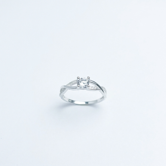 ANILLO SOLITARIO PLATA CIRCONES TAILANDES